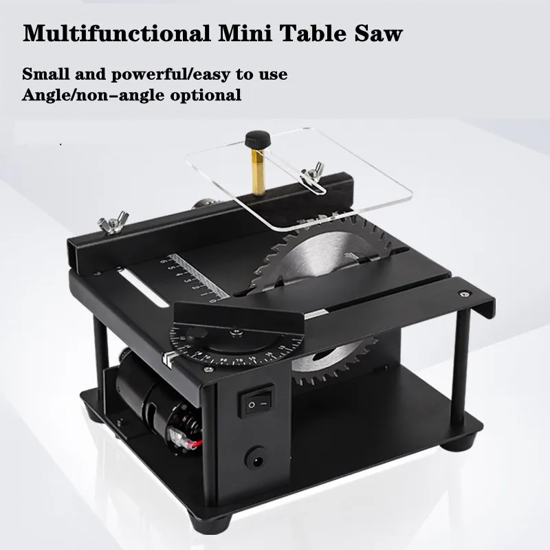 12-24V 200W Table Saw Mini Desktop Electric Saw Cutter Speed Angle Adjustable Liftable Blade Cutter For Wood Plastic Acrylic