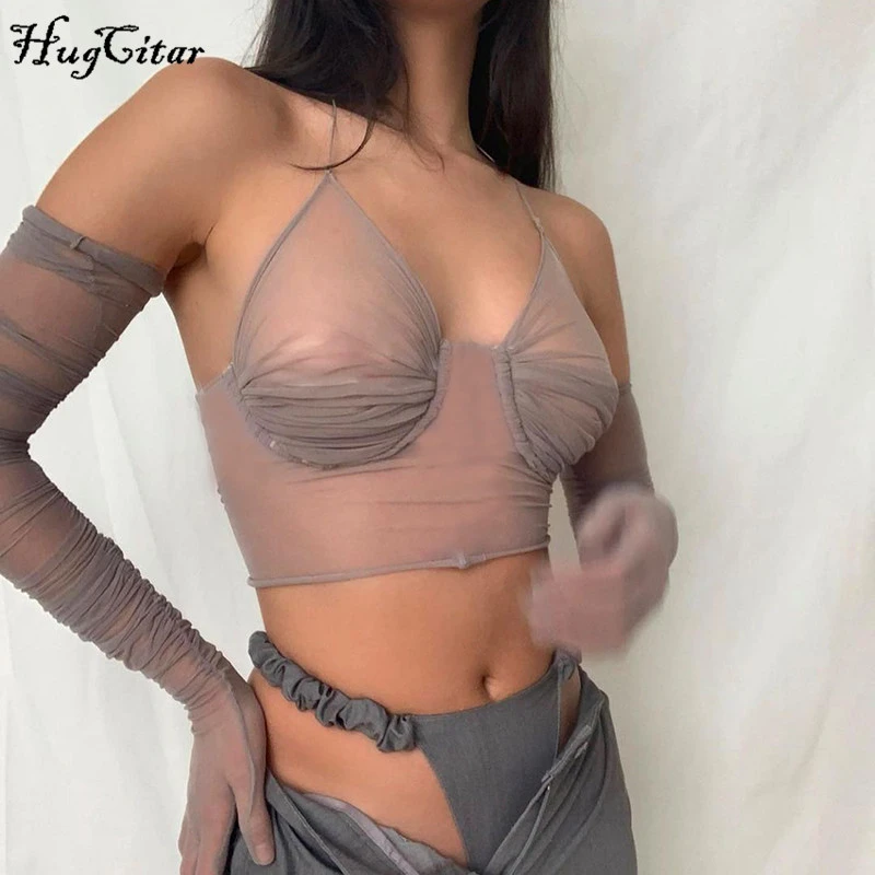 See through crop top outfit Clearance