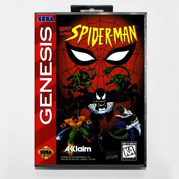 

Spider-Man The Animated Series 16bit MD Game Card For Sega Mega Drive/ Genesis with Retail Box