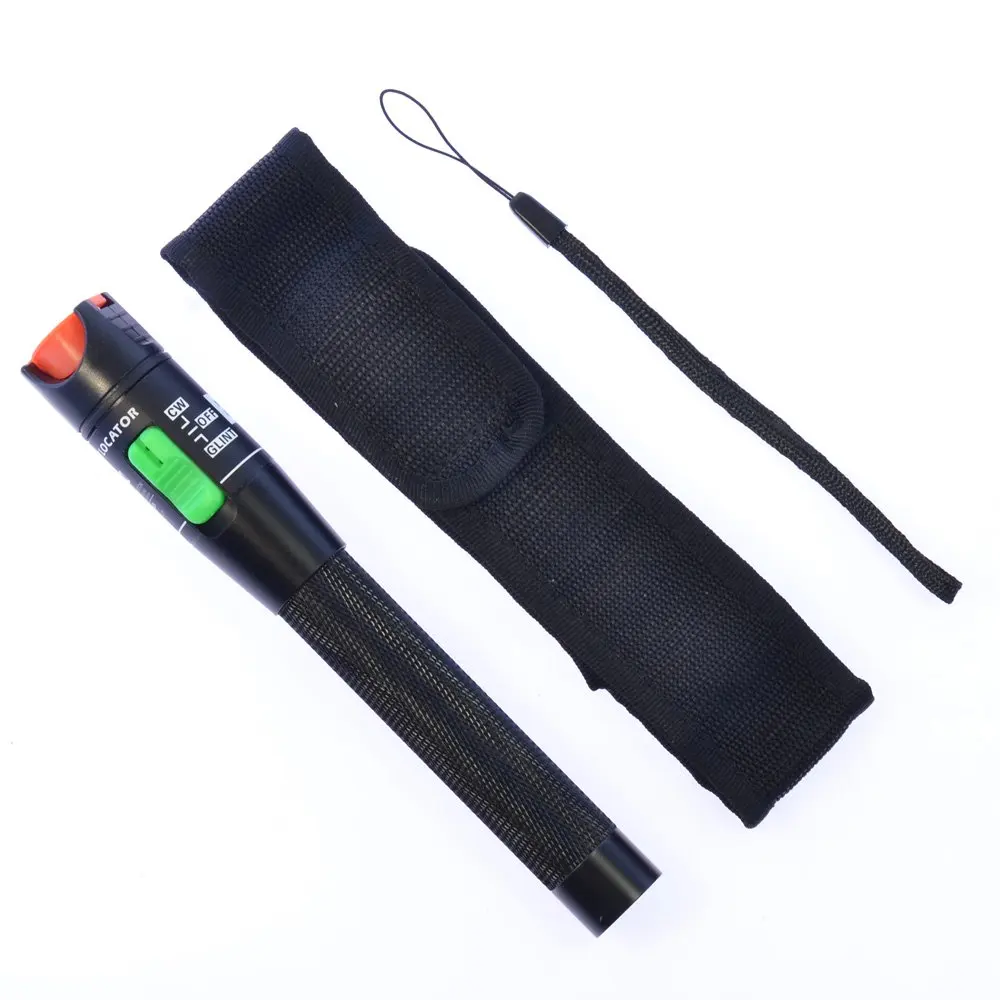Fiber Tool Small Bag with Optical Power Fiber Meter and 30mW 25-30KM Aluminum Visual Fault Locator with 2.5mm Universal Connector Fiber Optic Cable Tester Checker Test Tool for CATV Telecommunications 
