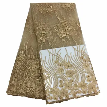 

Tulle Embroidered Net Lace African French Laces Fabrics High Quality Nigerian French Net Lace beads Stones Swiss Lace Fabric