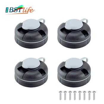 

4PCS Canoe Kayak Star Mount Base Inflatable Boat Sea Fishing Rod Support Holder Pole Rack Mount Base Tackle Fishing Kit