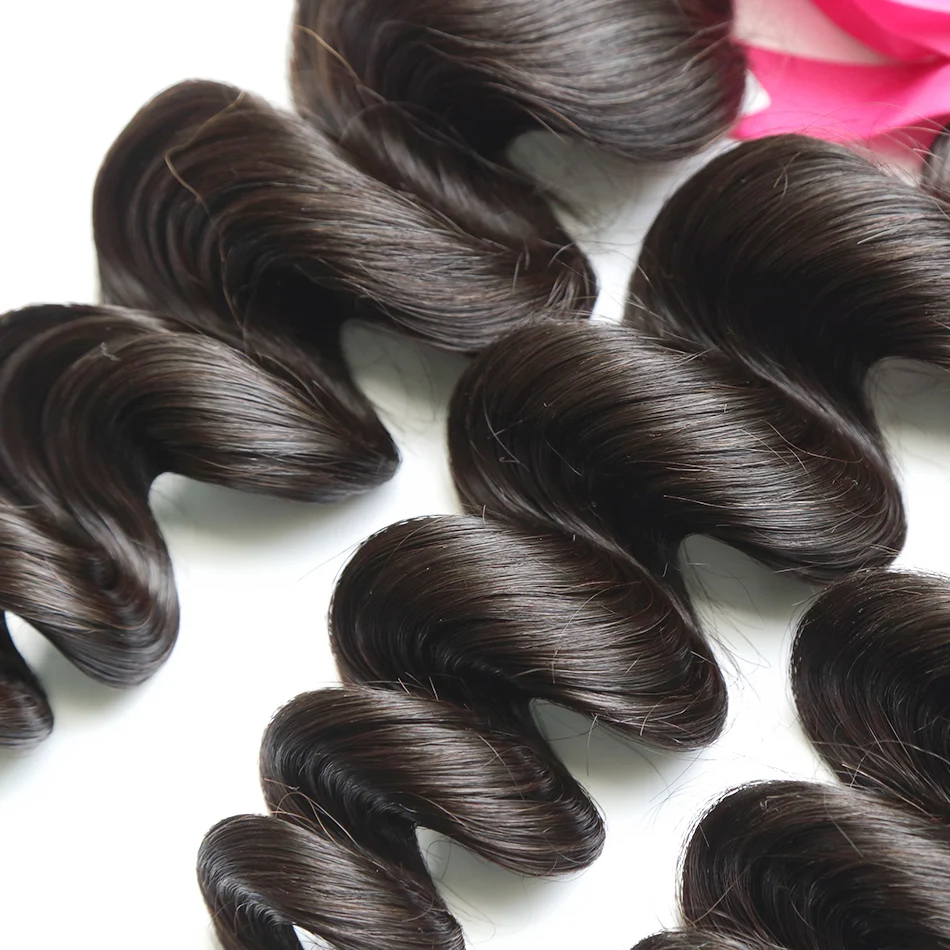 Luvin OneCut волосы свободная волна 8-30 дюймов 3 4 пряди с закрытием бразильские виргинские волосы плетение натуральный цвет вода волна