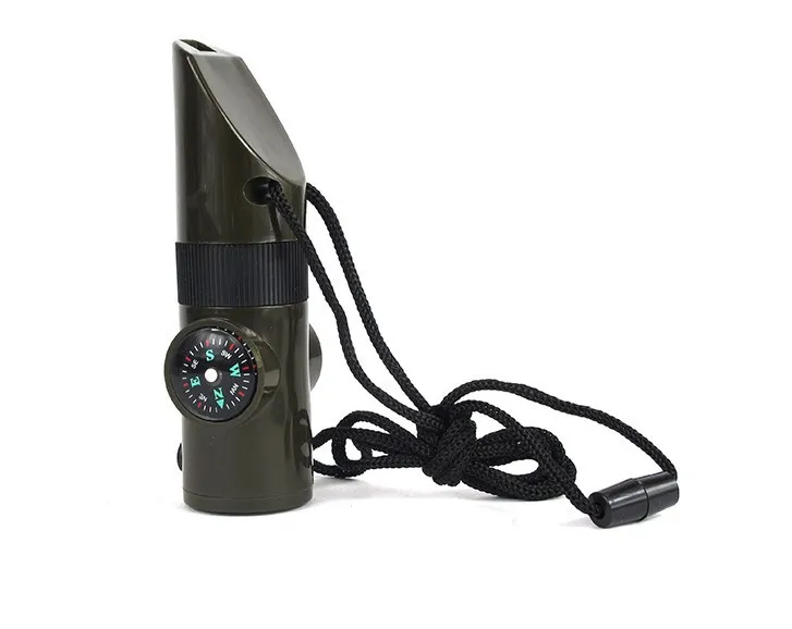 Открытый профессиональный Qihe многофункциональный свисток для выживания рот SOS аварийное спасение с компасом термометр высокая частота Whi