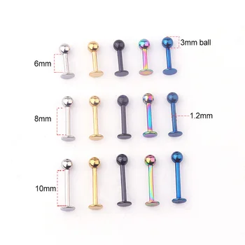 1PCS 외과 강철 Tragus 피어싱 후프 코 쥬얼리 연골 Tragus 바디 피어싱 Tragus 귀걸이 스터드