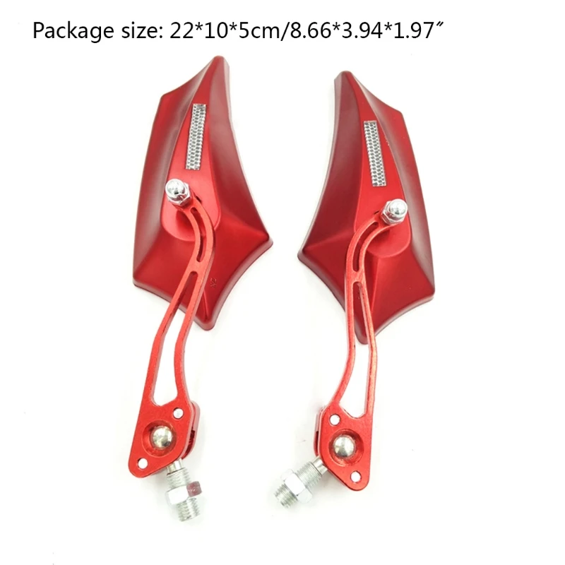Modified Rear Mirrors Motorcycle Scooters Rear View Mirror Side View Mirrors Left Right Side 8mm 10mm N0HF 2x