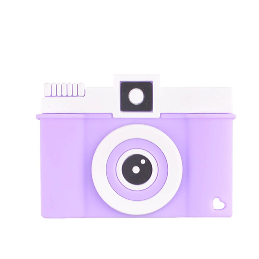 Силиконовый прорезыватель из дфп Бесплатный Детский грызунок жевательный кулон в виде камеры пищевого класса Силиконовые слингобусы аксессуары - Цвет: Фиолетовый