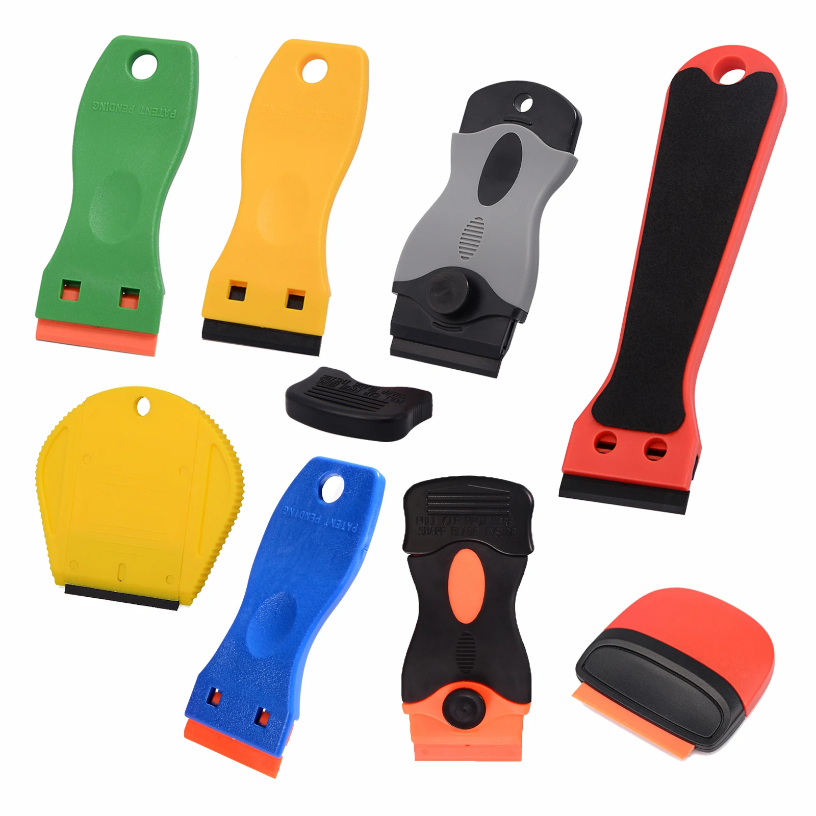 Double Edged Plastic Razor Blade Scraper Window Glass Clean Carbon Fiber Wrapping Vinyl Car Sticker Squeegee Tools 100pcs