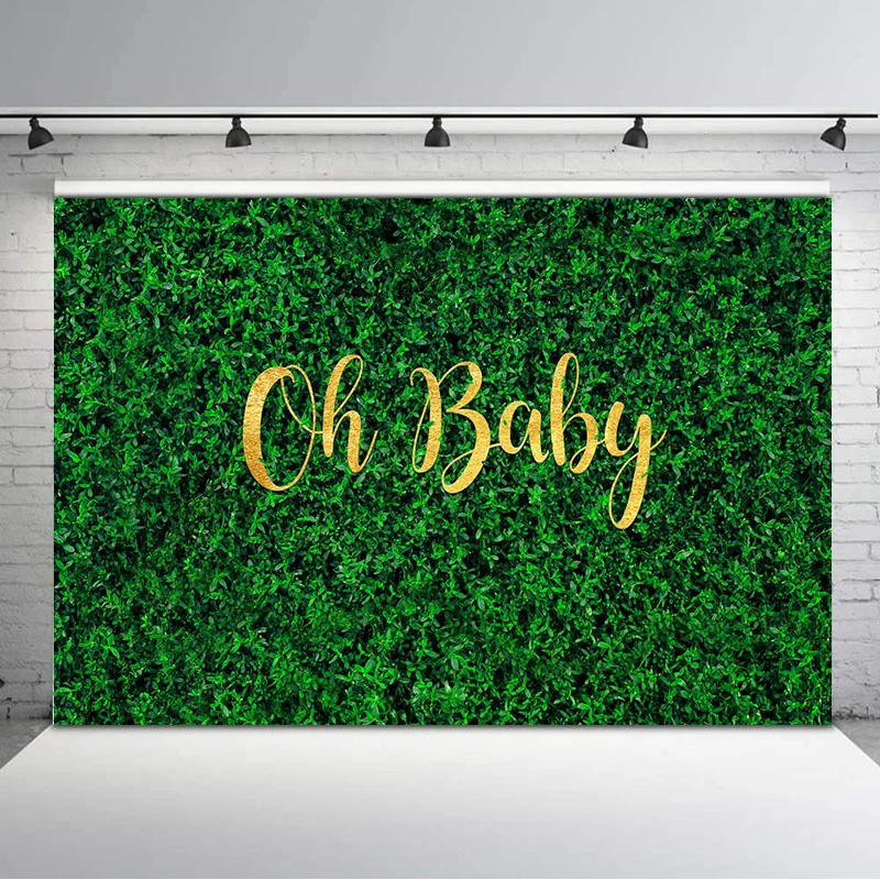 

Spring Green Leaf Baby Shower Backdrop Birthday Party Banner Photo Background Dessert Table Decor Props Photography Backdrops