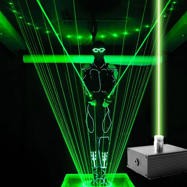 Lumière Laser verte Rechargeable pour DJ, interrupteur à pédale