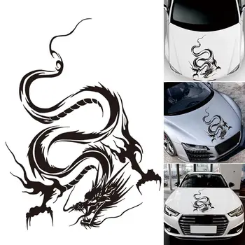 

48*35.5cm 3D Dragon Totem Car Stickers Full Body Scratching Decals Sticker Car Head Reflective Sticker Car Styling Accessories