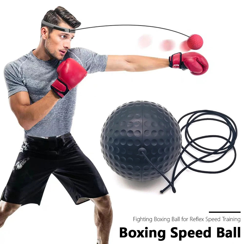 Boxing Reflex Speed Punch Fight Ball Headband MMA Sanda Muay Thai Hand-Eye Train 