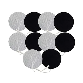 

10 Pcs Electrode Pad 4cm Circular Non-Woven Acupoint Massage Special Insert for Physiotherapy Electrode Patch