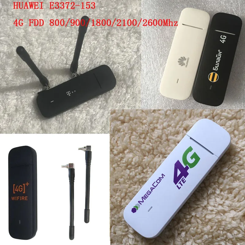 Новый Оригинальный разблокированный HUAWEI E3372 E3372-153 150 Мбит/с 4G LTE USB-модем с двумя