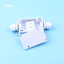 IP65 Водонепроницаемый черный Пластик кабель провода Разъем Железы электрическая 2-кабель распределительная коробка с терминала