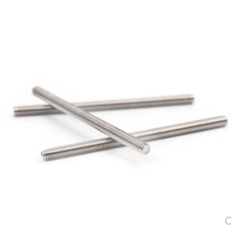 304 스테인리스 스틸 완전 나사산 로드 패스너 실버 톤, M2, 2.5, 3, 4, 5, 6, 8, 10, 12x250mm, 2-5 개, 무료 배송