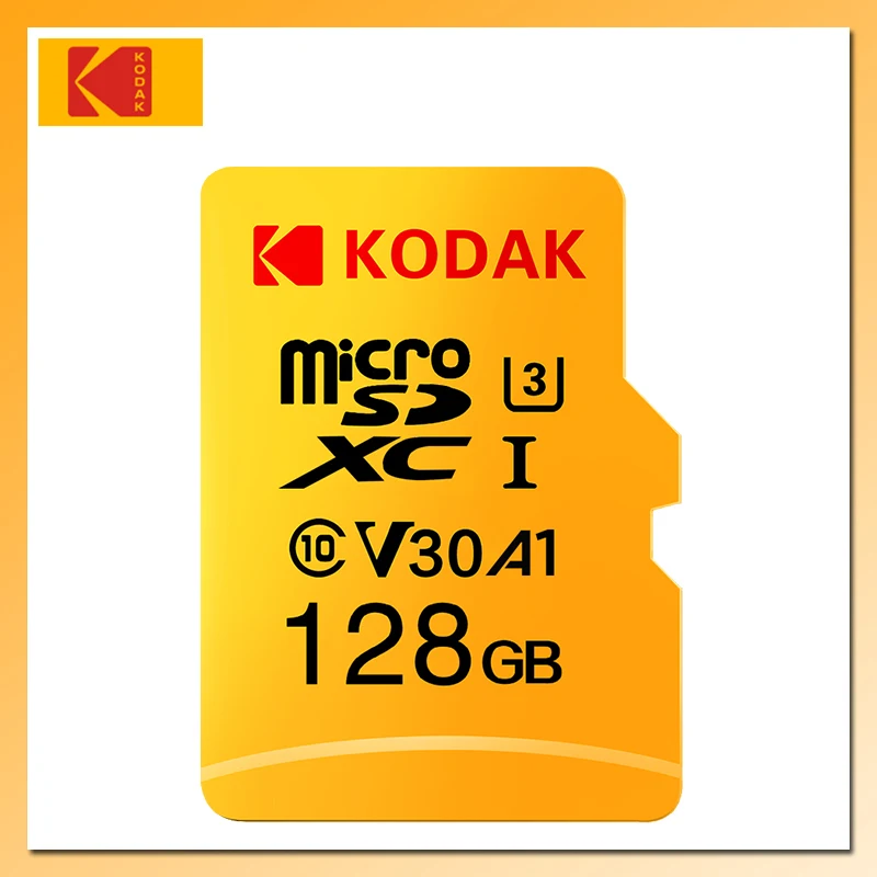Высокоскоростная Micro SD карта KODAK U3 512 ГБ 128 Гб 64 32 4K памяти TF/SD класс 10 tarjeta de