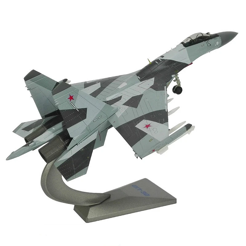 

1:72 Su35 fighter model high simulation alloy SU35 aircraft model military model gift ornament collection