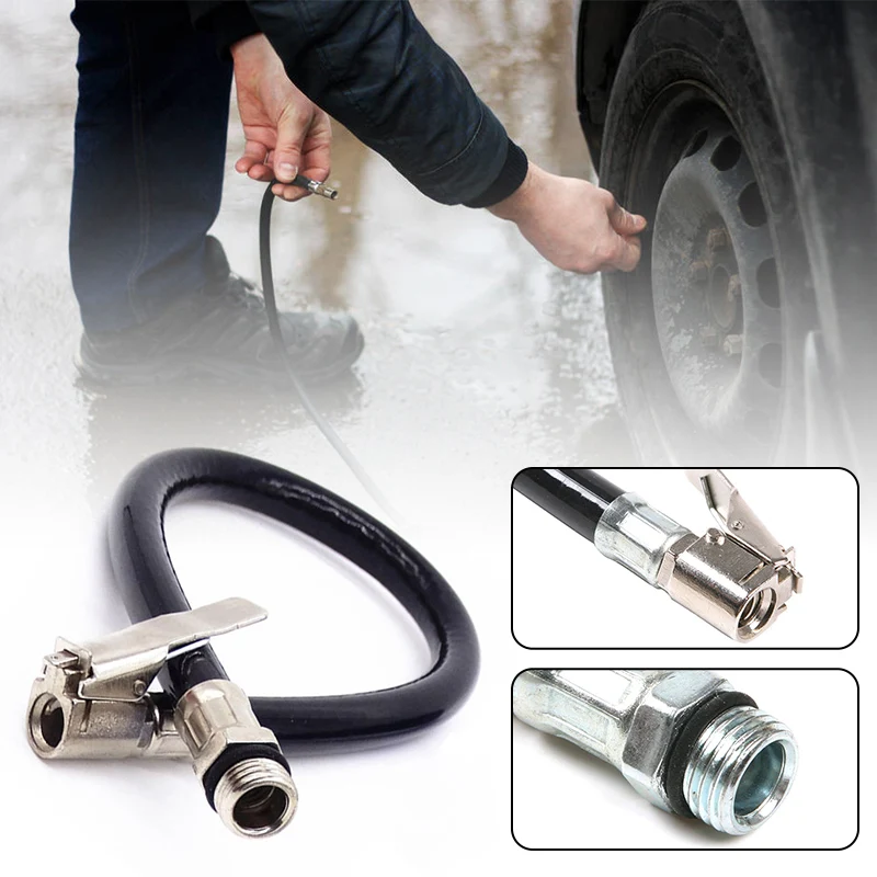 

Self-locking Car Truck Air Rubber Hose Lock Clip on Chuck Tyre Tire Inflator Tube Adapter Twist Tyre Air Connection