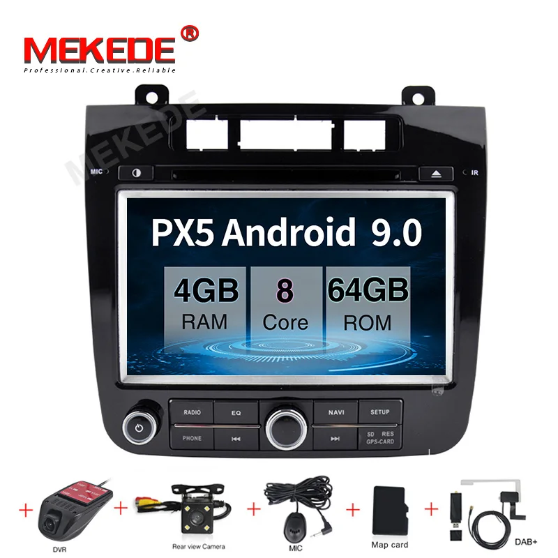 

MEKEDE PX5 2DIN Android9.0 4GB RAM Car DVD Player Multimedia Wifi RDS RADIO GPS map For VW TOUAREG 2012 2013 2014 2015 2016