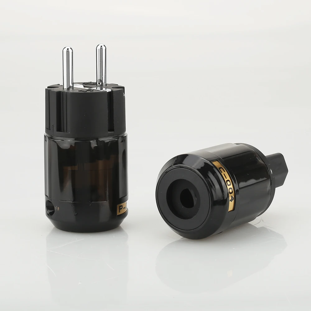 Новый бренд 1 пара Hifi audio Brass P 004E + puer copper C 004 родиевое покрытие EU Schuko AC розетки|plug
