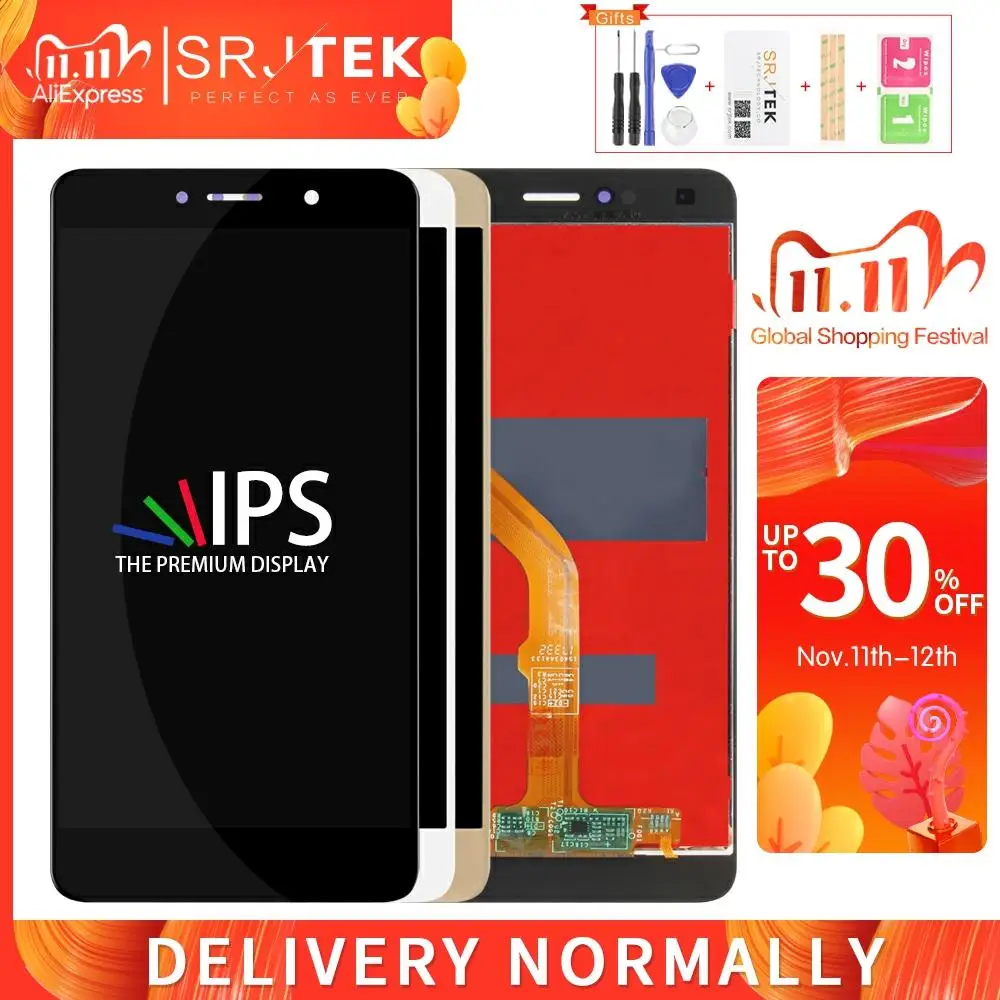 Srjtek для Huawei Y7 Prime 2017 ЖК сенсорный экран стеклянная панель Замена Enjoy 7 Plus рамка