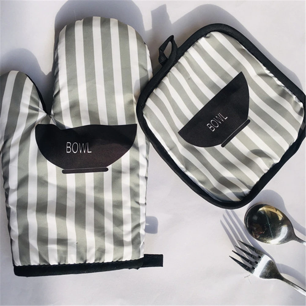 Kitchen Creative Cotton Microwave Oven Glove Household Cooking Insulation Pads Anti-scald Gloves Baking Heat-resistant Pot Pad