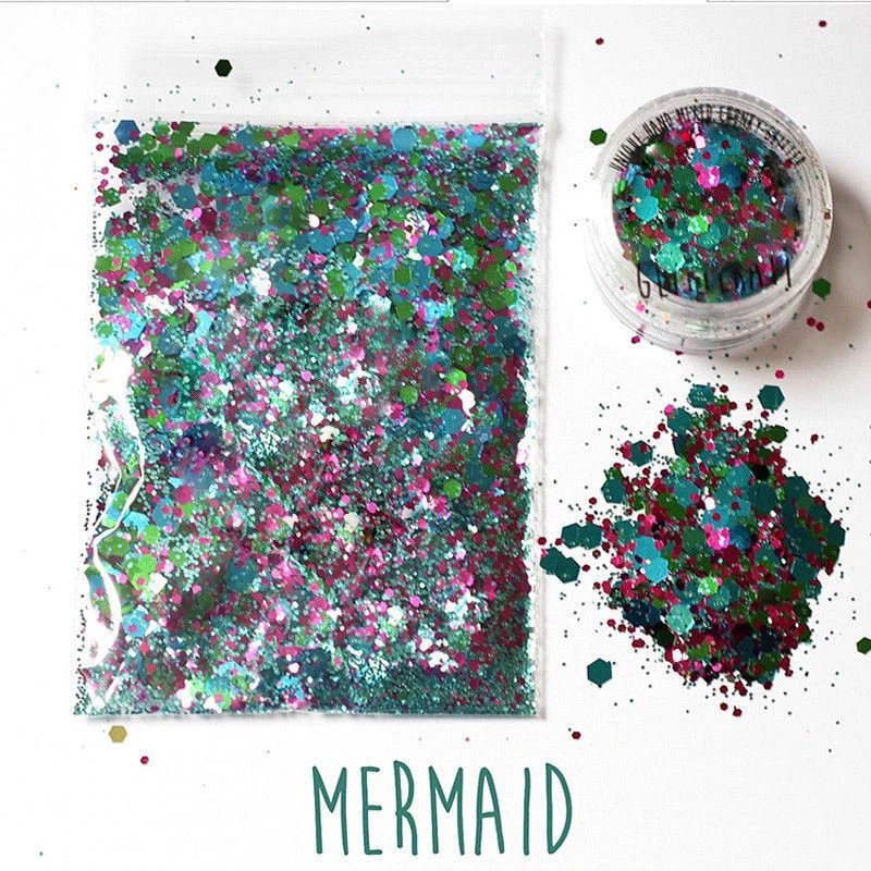 Mermaid Горячая Распродажа, 14 цветов, праздничные блестящие пудры для лица, вечерние тени для макияжа, декоративная косметика для лица - Цвет: Mermaid