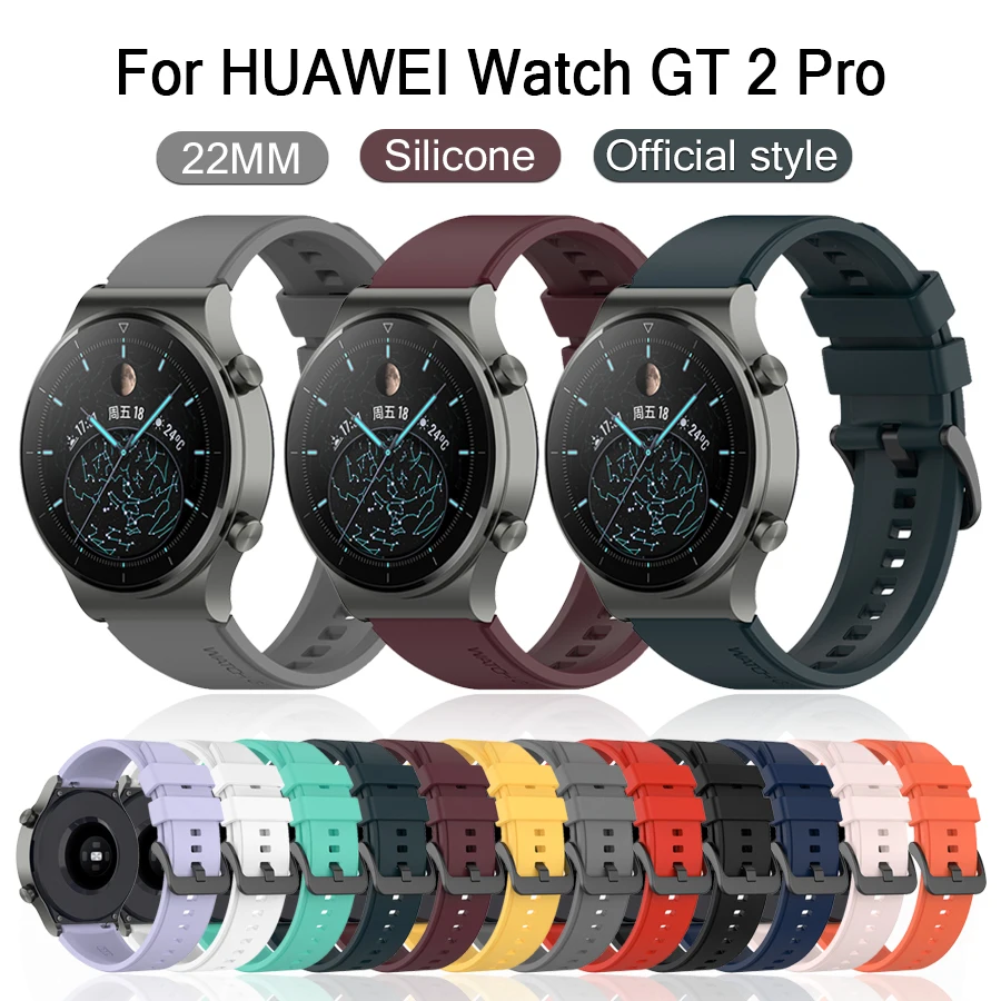 Ремешок силиконовый для Huawei Watch Gt 2 Pro, спортивный резиновый оригинальный браслет для Huawei Gt2 Pro, сменный Браслет силиконовый браслет мир силиконовый браслет карамельного цвета спортивный браслет резиновый силиконовый браслет резиновый браслет на з