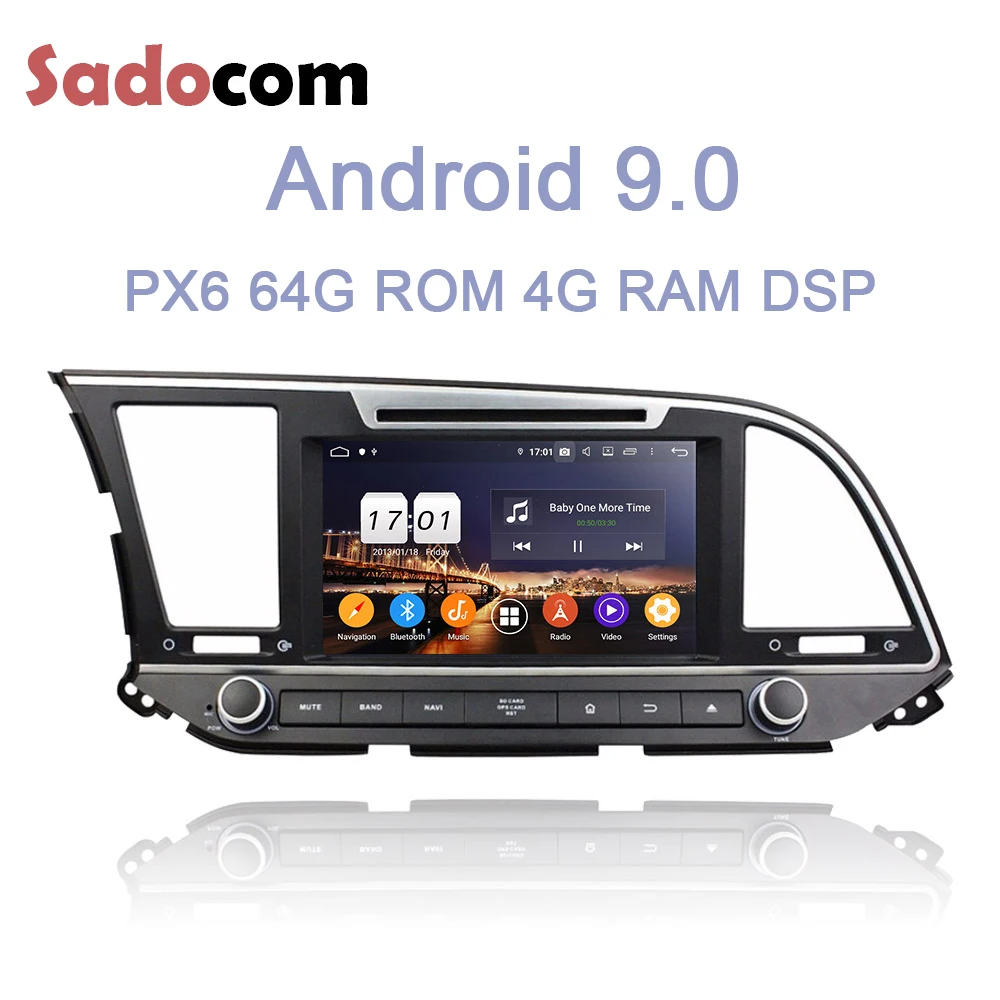 " DSP 2 din Android 9,0 Восьмиядерный 64 Гб rom+ 4 Гб ram автомобильный dvd-плеер gps RDS Авторадио Bluetooth 4,2 для hyundai Elantra
