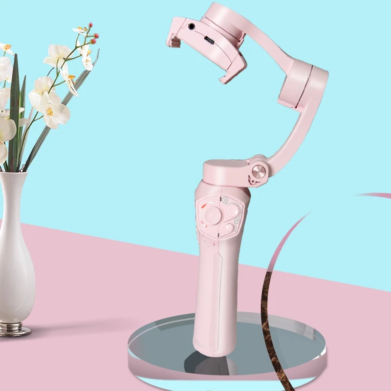  HOT-Handheld Mobile Phone Stabilizer With Live Anti-Shake 3-Axis Ptz Gimbal Selftimer For Iphone Sm