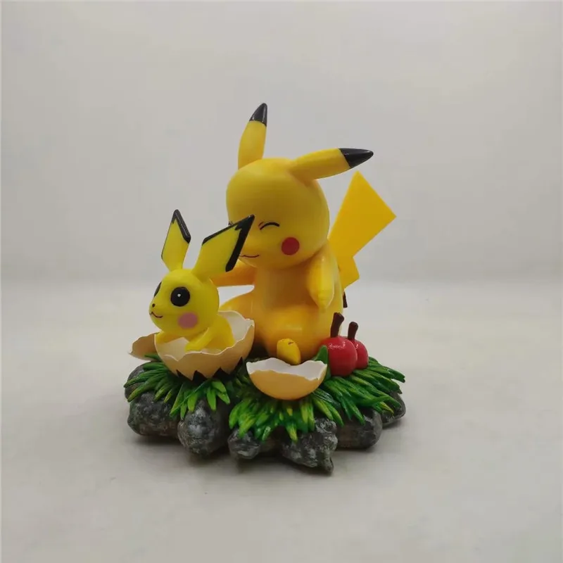 10 см GK Фэнтези Серии Яйцо Pika& Pichu Покемоны Фигурки игрушки милые комнаты Модель украшения подарок на день рождения для детей