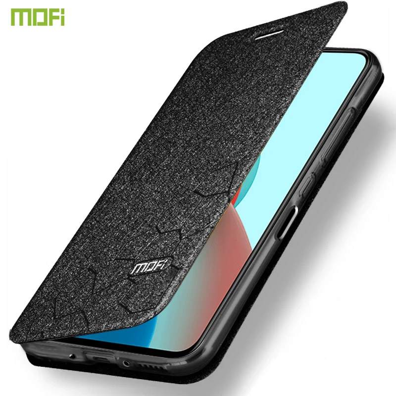Чехол-книжка MOFi для Xiaomi Redmi Note 10 Pro противоударный из искусственной кожи и