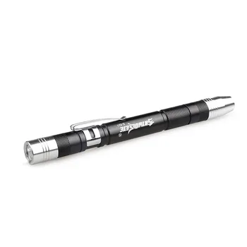 

3 Modes 300Lm Stylus LED Flashlight EDC Torch Penlight Clip White/Purple Light 40JE