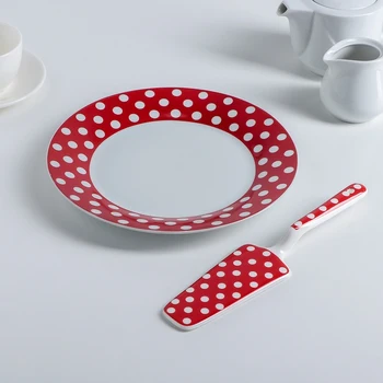

Cake plate with a spatula "Peas", d = 22.8 cm, spatula