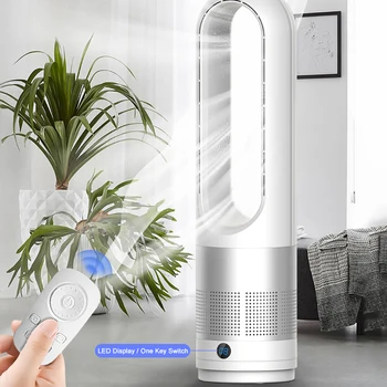

18 Inch Desktop Anion Bladeless Cooling Fan Remote Control Electric Air Purifier Mute for Home Office Children