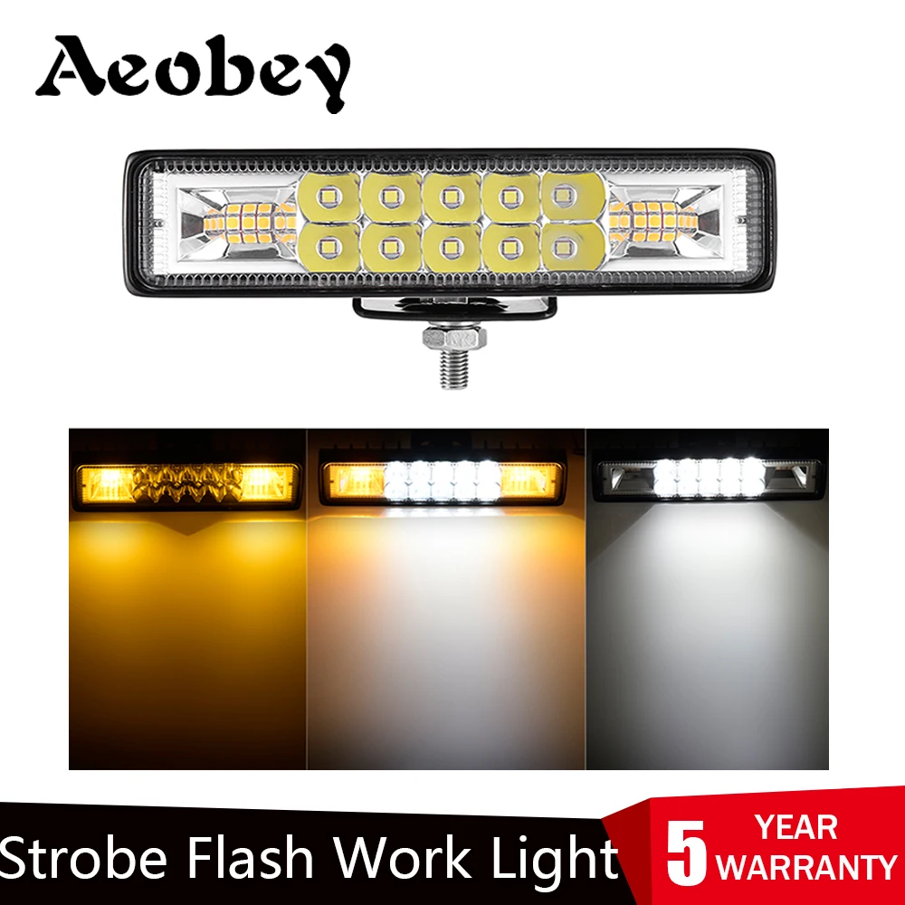 Светодиодный рабочий светильник бар машинка для стрижки 48 Вт Strobe Flash