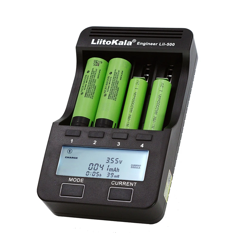 Ceny Liitokala Lii 500 18650 ładowarka, do ładowania 18650 1.2V 3.7V 3.2V 3.85V AA AAA 26650 16340 25500 NiMH ładowarka do baterii litowej