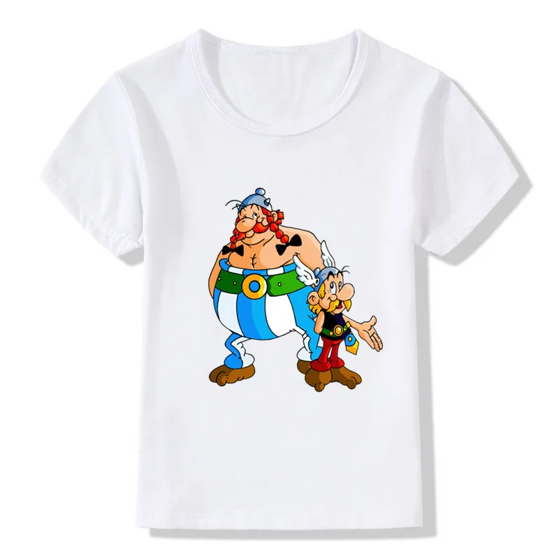 The Adventures of Asterix And Obelix Cartoon Print Funny Boys T shirt Kids T Shirt Summer Casual Baby Girls Clothes Tops,HKP5448 army t shirt T-Shirts