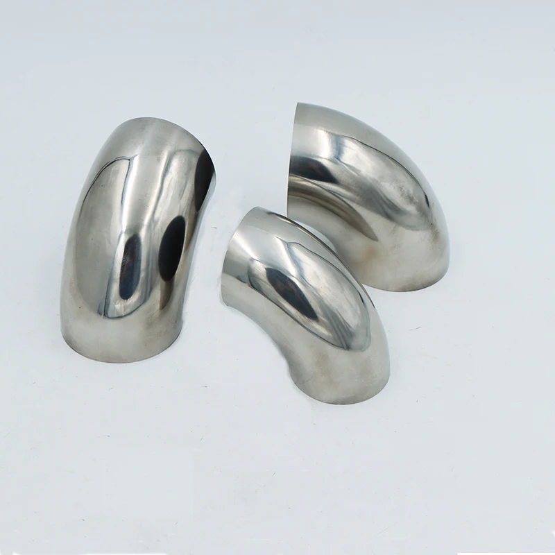89mm 102mm 108mm 114mm OD Sanitary Butt Weld 45 Degree Elbow Bend Pipe 304 stainless steel car exhaust pipe muffler welded pipe