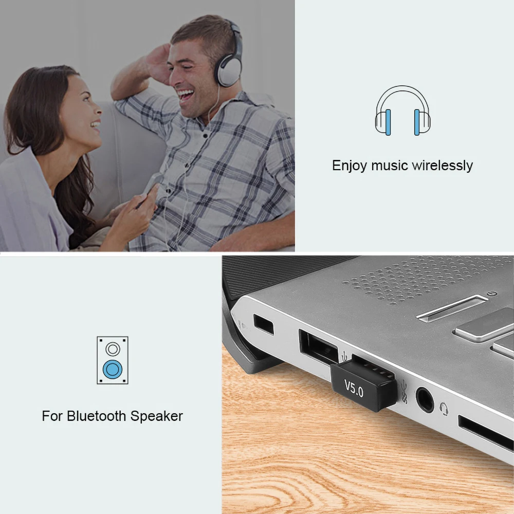 Мини USB-Bluetooth Модем Беспроводной адаптер 5,0 аудио приемник передатчик для ПК ноутбук мышь 2,4 ГГц Bluetooth адаптер