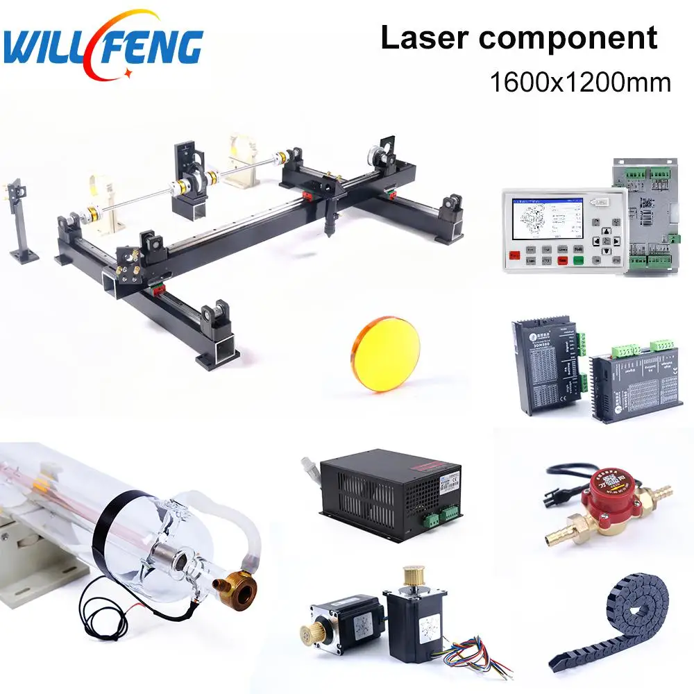 Лазерный механический контроллер Will Feng 1600x1200 мм 100 Вт AWC708S двигатель DIY сборка CNC Co2