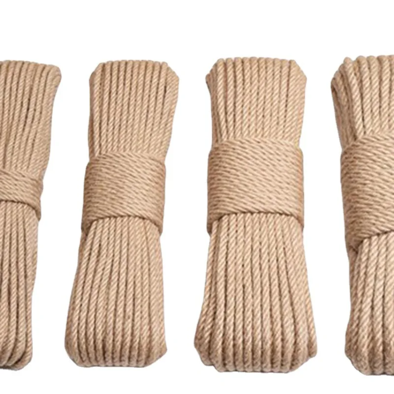 1-18mm Natural Jute Twine Vintage Jute Rope Cord String Twine Burlap For DIY Crafts Gift Wrapping Gardening Wedding Decor 10-400M