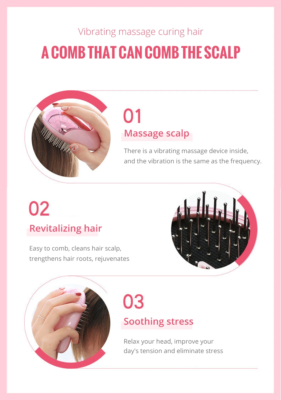 Electric Hair Straightener Brush Negative Ionic Comb Portable Hair Ionic Brush Anti-static Massage Mini Straight Hair Comb