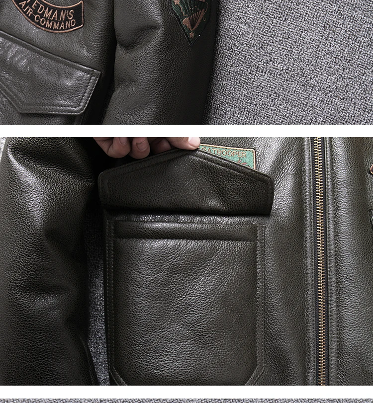 FERNER новые оригинальные Экологичные меховые мужские короткие кожаные куртки кожаная куртка B3 военно-воздушные силы Бойцовский костюм зимняя мотоциклетная Меховая куртка