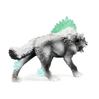 

Simulation Solid Static Animal Model Ornament Realistic Snow Wolf Children Toy