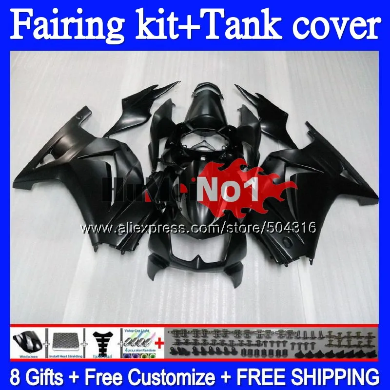 Kit For KAWASAKI EX250 ZX250 R 2008 2009 2010 2011 2012 94MC.22 EX250R ZX EX 250 250R ZX250R 08 09 10 11 12 Matte black Fairing Kit For KAWASAKI EX250 ZX250 R 2008 2009 2010 2011 2012 94MC.22 EX250R ZX EX 250 250R ZX250R 08 09 10 11 12 Matte black Fairing