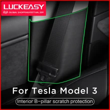 LUCKEASY for Tesla Model 3- Invisible Car door Anti Kick Pad Protection Side Edge Film Protector Stickers