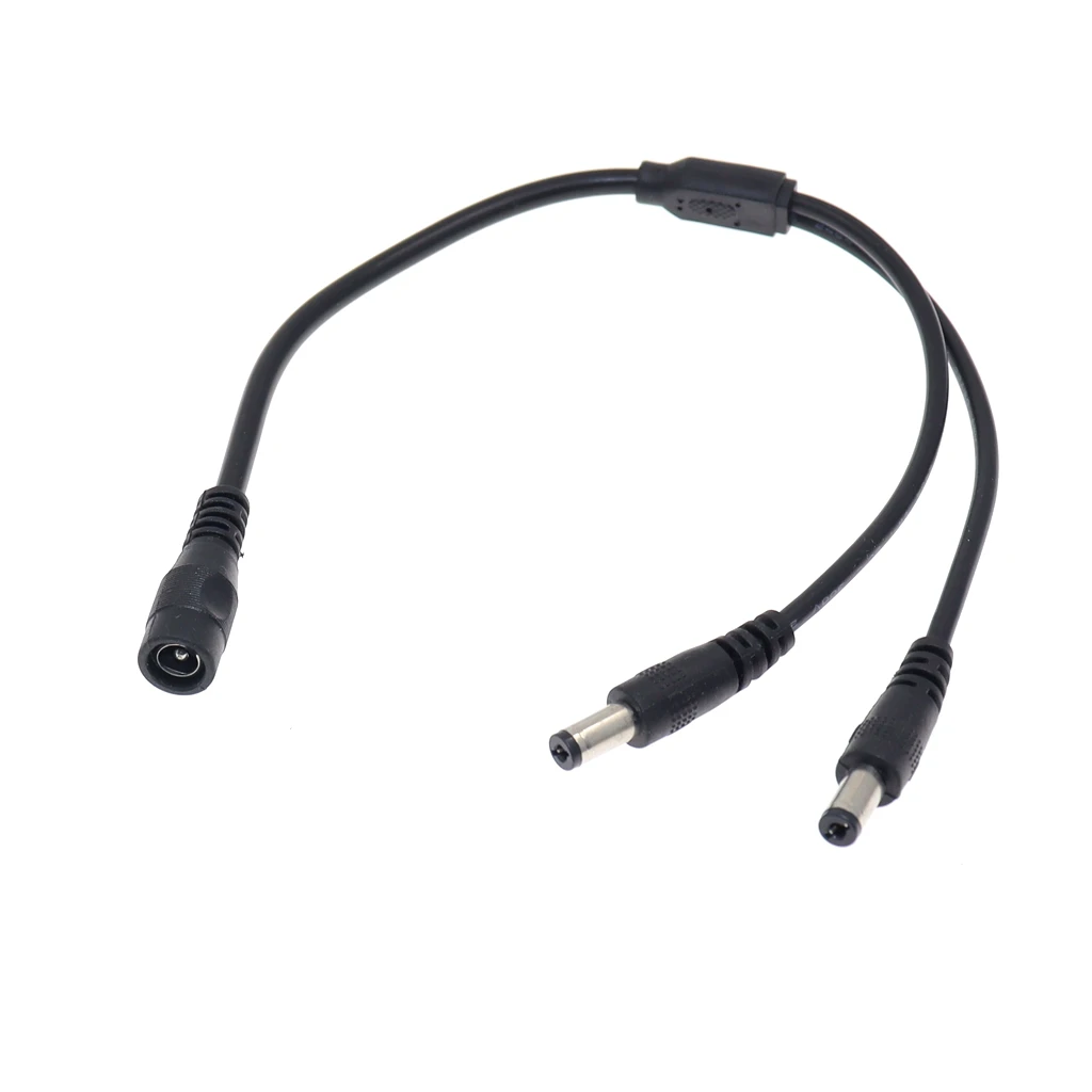 H84091ef101304967b0c54e8fb7aec0db4 DC Power 1 Female to 2 Angled Male Way Splitter Adapter Connector Plug Cable 5.5mm*2.1mm 12V For CCTV Camera LED Strip Light