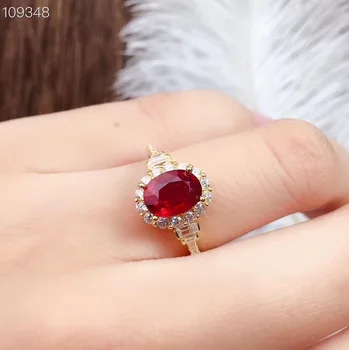 

Natural And Real Ruby Ring Gemstone Wedding Engagement Rings for Women Fine Jewelry Gift Wholesale